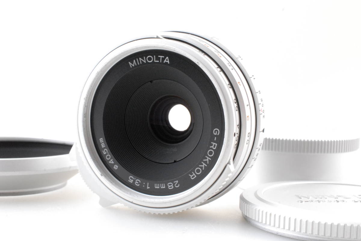 【超美品 保障付 動作確認済】Minolta G-Rokkor 28mm F/3.5 Leica L39 LTM ミノルタ ロッコール レンズ ライカスクリューマウント #Q5563