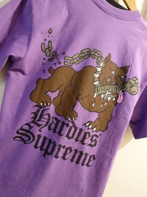 Supreme Tシャツ 23SS 美品 紫 Hardies Dog Tee サイズSの画像6