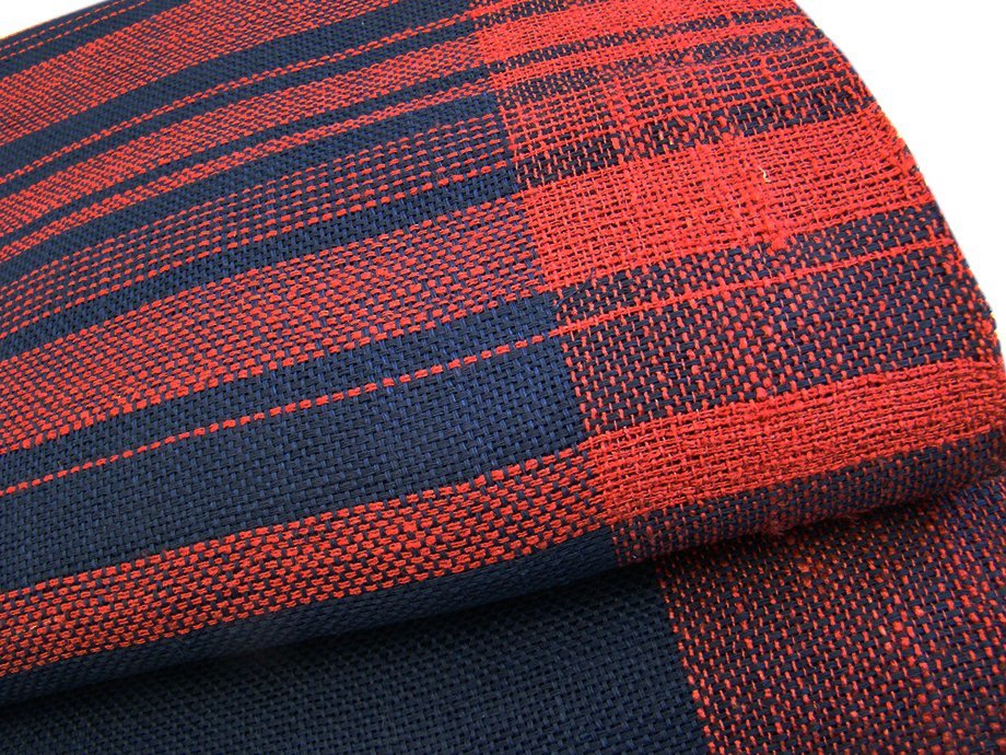 きものしらゆり 夏帯 西陣織 紬地 横段柄 八寸かがり なごや帯 正絹 S443_画像2