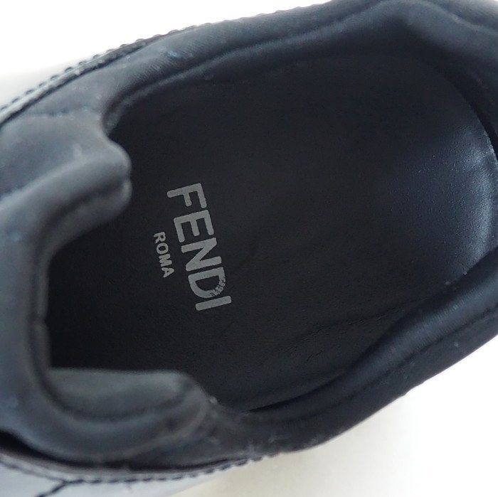 FENDI フェンディ レザー 編み上げ レースアップ　ブーツ シューズ 35 ブラック レディース 収納袋付 [57066]_画像6