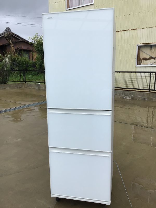 【一部予約！】 【動作確認済】TOSHIBA ノンフロン冷凍冷蔵庫 363L 東芝 2019年製 GR-R36SXV(EW) 生活家電 300リットル～