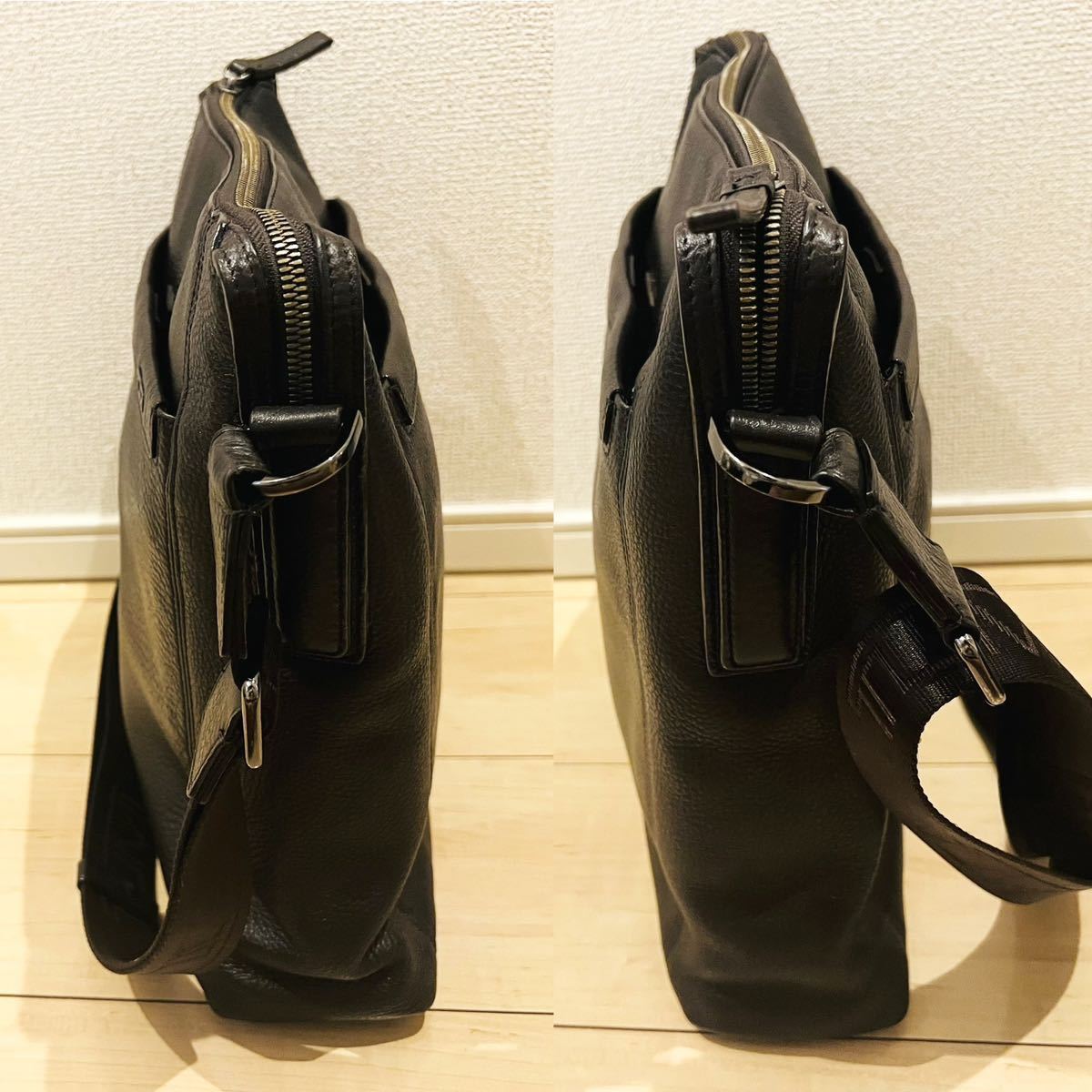 【美品】TUMI トゥミ ショルダーバッグ クロスボディバッグ ダークブラウン 68602WLT袋付き！_画像4