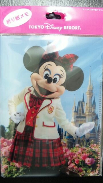 新品 未使用 未開封 ディズニー TDL TDS 制服 春キャン ミニー A5 ファイル 付き 折り紙 おり紙 メモ_画像5