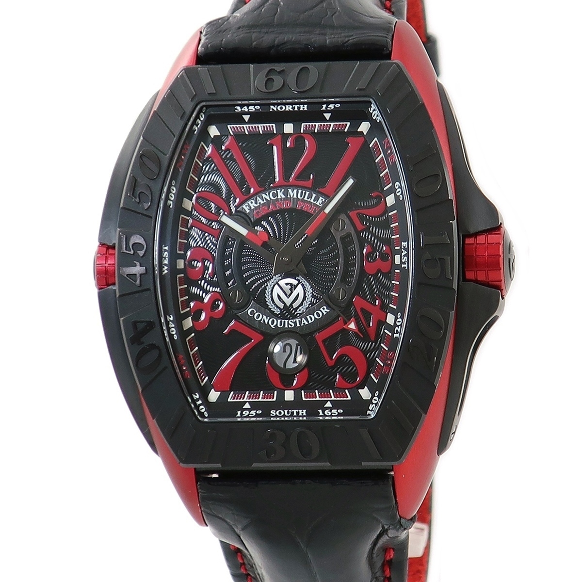 【3年保証】 フランクミュラー コンキスタドール グランプリ 8900SCJ ER 黒 赤 トノウ ビザン数字 日本限定 自動巻き メンズ 腕時計