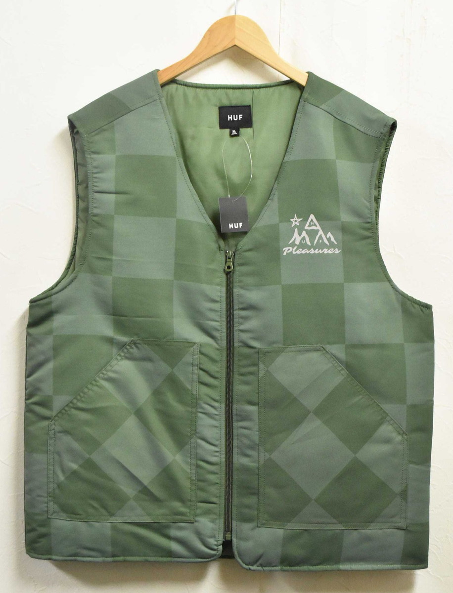 超特価sale開催】 フルジップ ナイロンベスト 中綿 ハフ HUF ビッグ