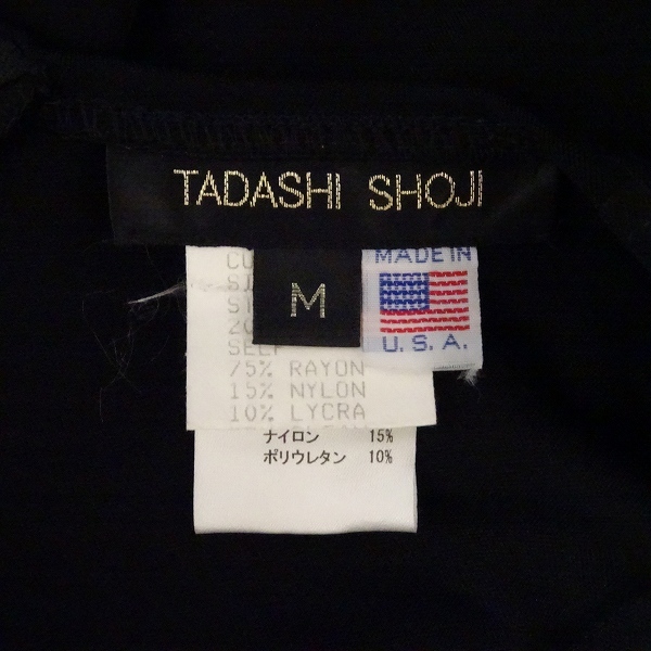 #snc タダシショージ TADASHI SHOJI カットソー M 黒 ノースリーブビーズ レディース [787510]_画像6