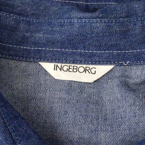 #anc Ingeborg INGEBORG One-piece темно-синий Denim кнопка-застежка рубашка One-piece длинный женский [817599]
