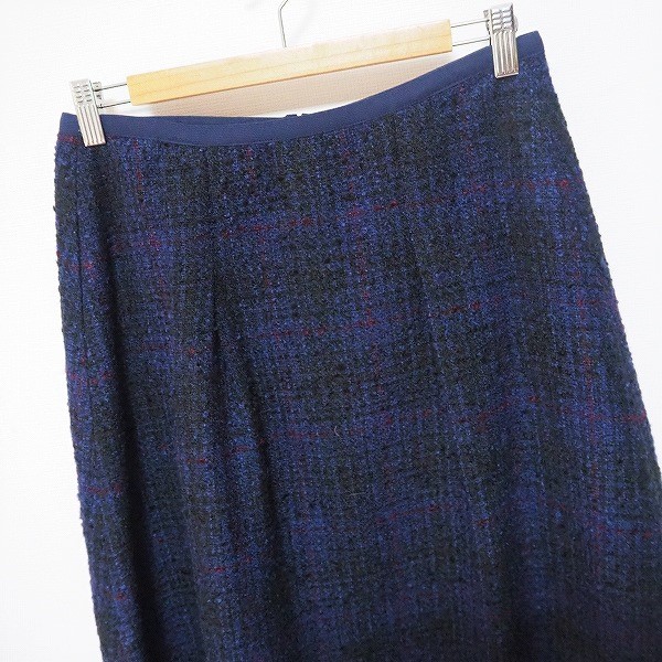 #wnc 東京ソワール TOKYO SOIR スカートスーツ 11 紺 ツーピース ツイード レディース [833419]_画像5
