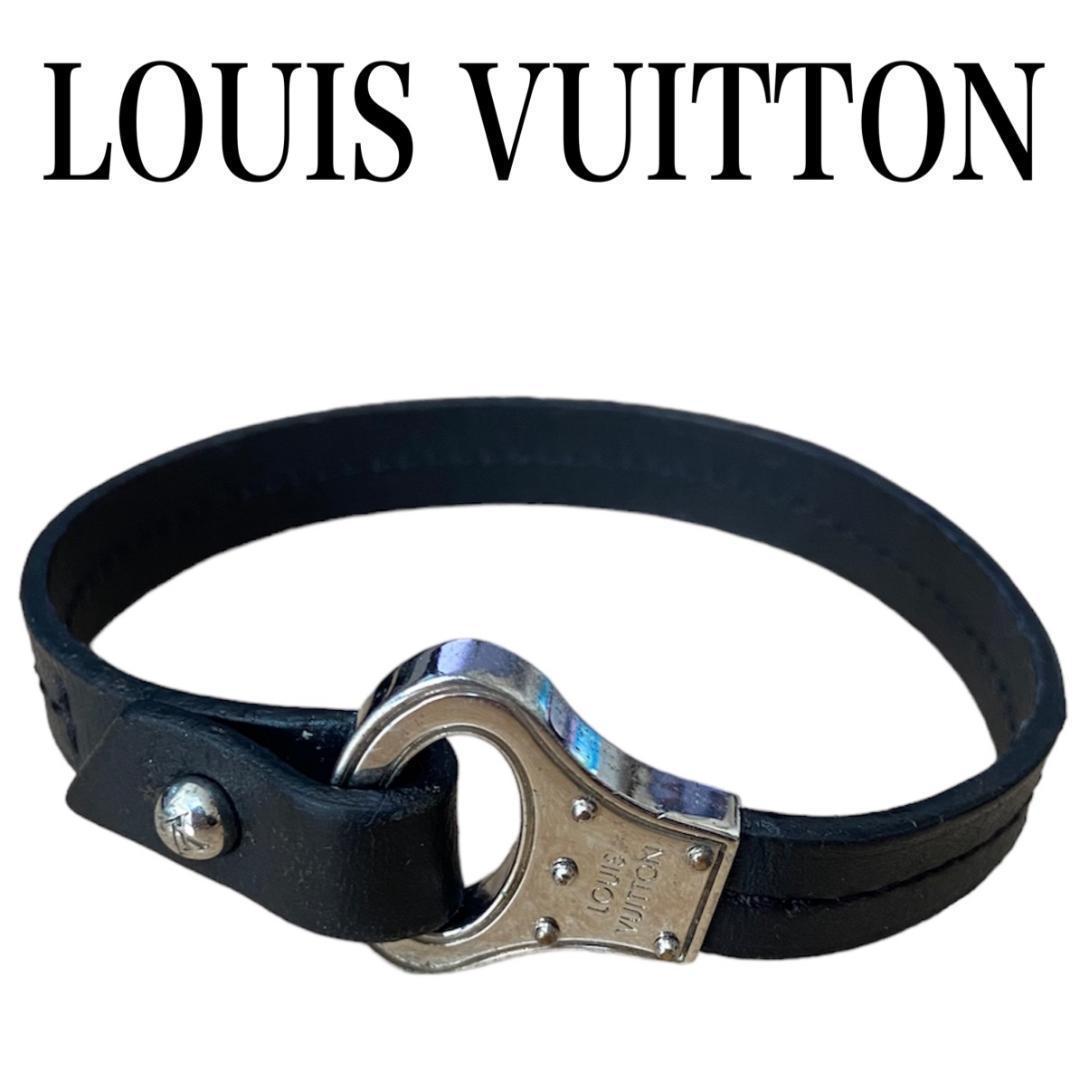 ルイ ヴィトン　LOUIS VUITTON ブレスレット ブラック レザー