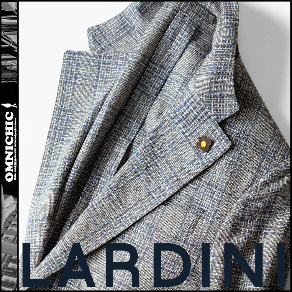 贅沢シルク78％ 逸品 新品15万【LARDINI】ラルディーニ/清潔感抜群の