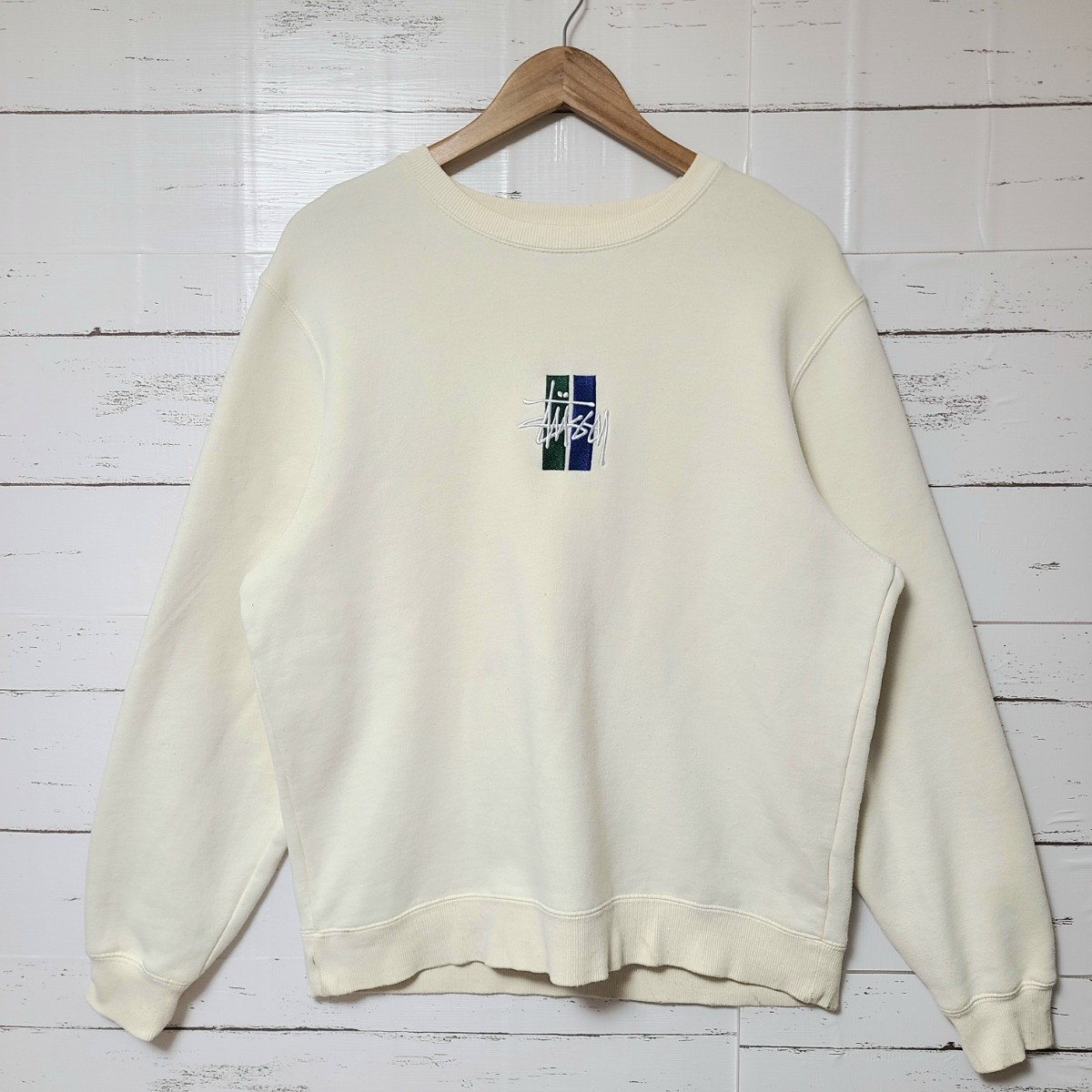 即完売品》STUSSY ステューシー スウェット センター刺繍ロゴ S
