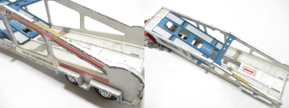 [au2 NN4760] 80s YONEZWA DIAPET ダイヤペット 1/50 AUTO TRANSPORTER MACK TRUCK ヨネザワ 米澤玩具 昭和 レトロ ミニカーの画像8