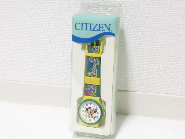 [au2 BY4672] 未使用 長期保管品 CITIZEN シチズン 7630-A40206 Wacky Races チキチキマシーン猛レース ケンケン 腕時計 の画像2