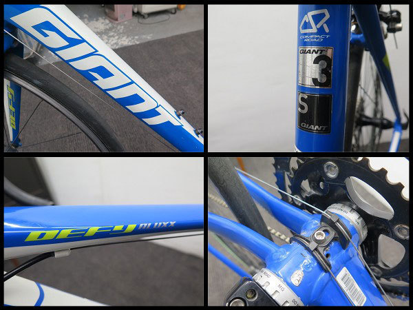 △○GIANT/ジャイアント ロードバイク DEFY3 ALUXX Sサイズ(465mm) 2×9速 18段変速 アルミフレーム/アルミロードの画像9