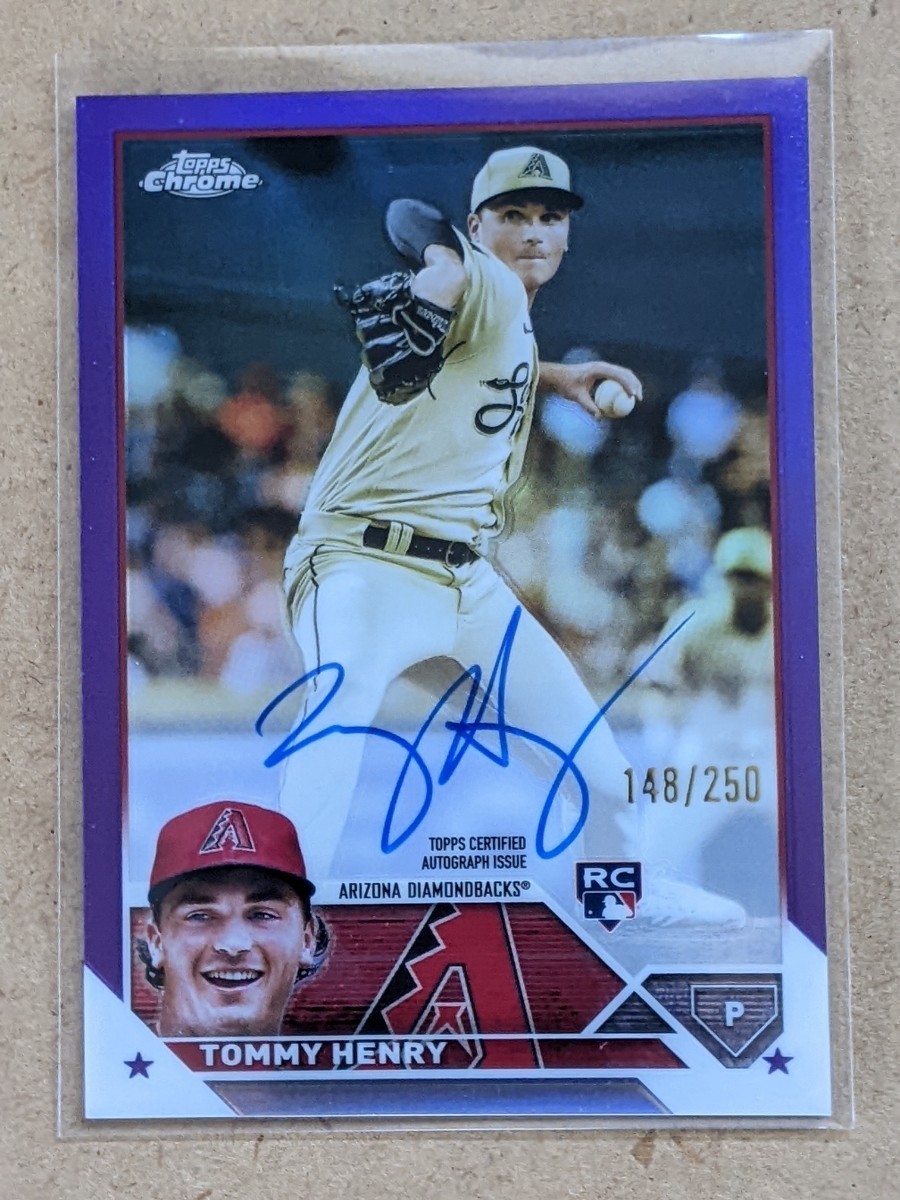 トミー・ヘンリー【MLB 2023 TOPPS CHROME BASEBALL】TOMMY HENRY RC