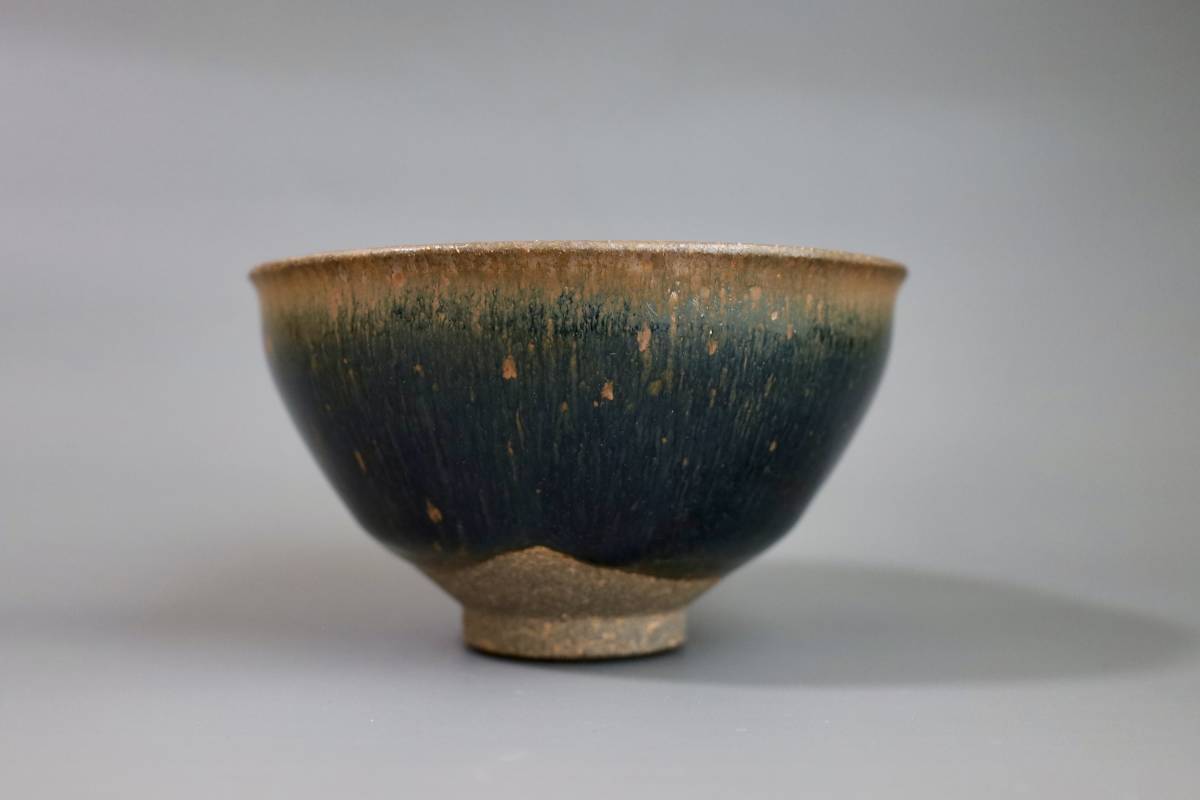最新のデザイン唐物茶碗禾目天目兎豪盞時代物中国古美術古陶磁器宋