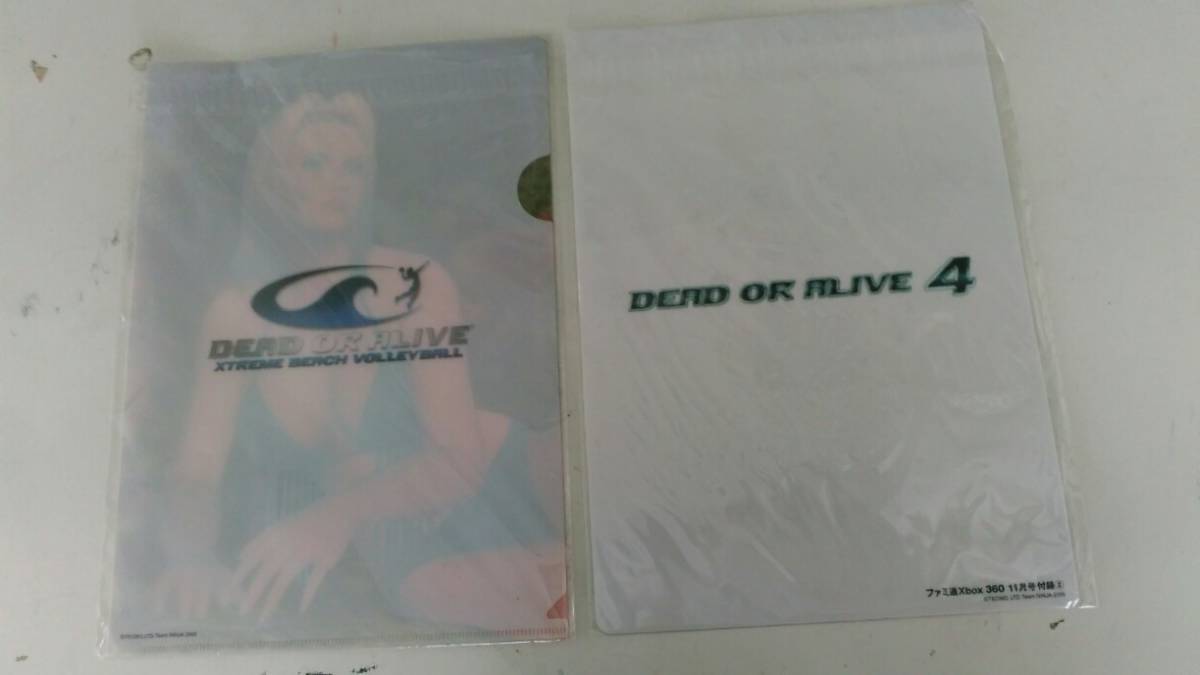 DEAD OR ALIVE 4 внизу кровать, Fami expert XBOX 360 11 месяц номер дополнение 2005,., Dead or Alive прозрачный файл пляжный волейбол. комплект.