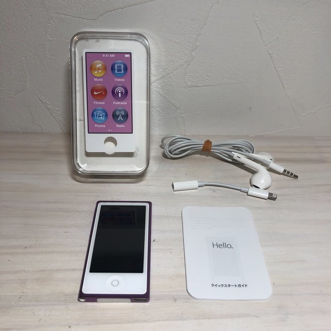 特価 nano 【動作確認済】 iPod 第7世代 パープル 美品 アイポッドナノ