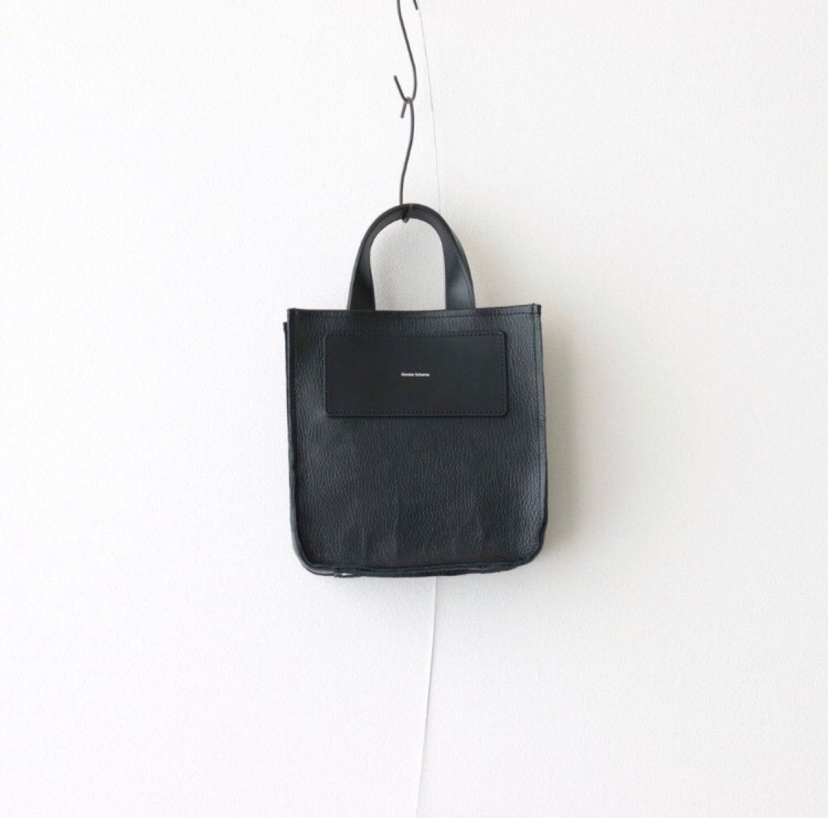 新品未使用★Hender Scheme「reversible bag small /black クロコ シボ革 エンダースキーマ