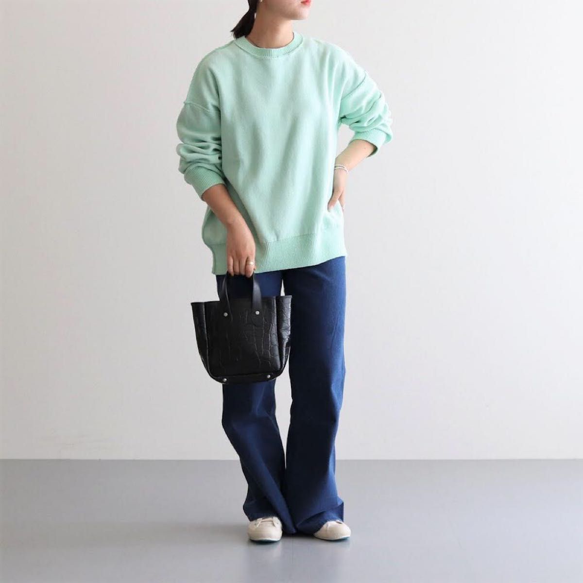 新品未使用★Hender Scheme「reversible bag small /black クロコ シボ革 エンダースキーマ