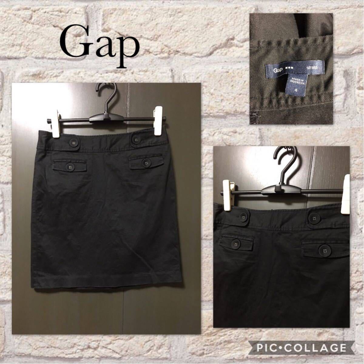 *Gap Gap узкая юбка стрейч задний застежка-молния немного тонкий размер 4 (L~LL примерно ) большой размер used