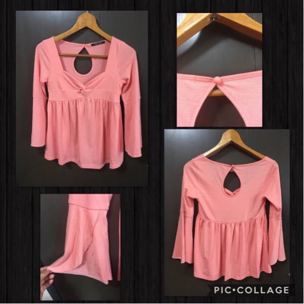 *INGNI wing long sleeve 7 minute sleeve flair cut and sewn back opening stretch lady's M beautiful goods 