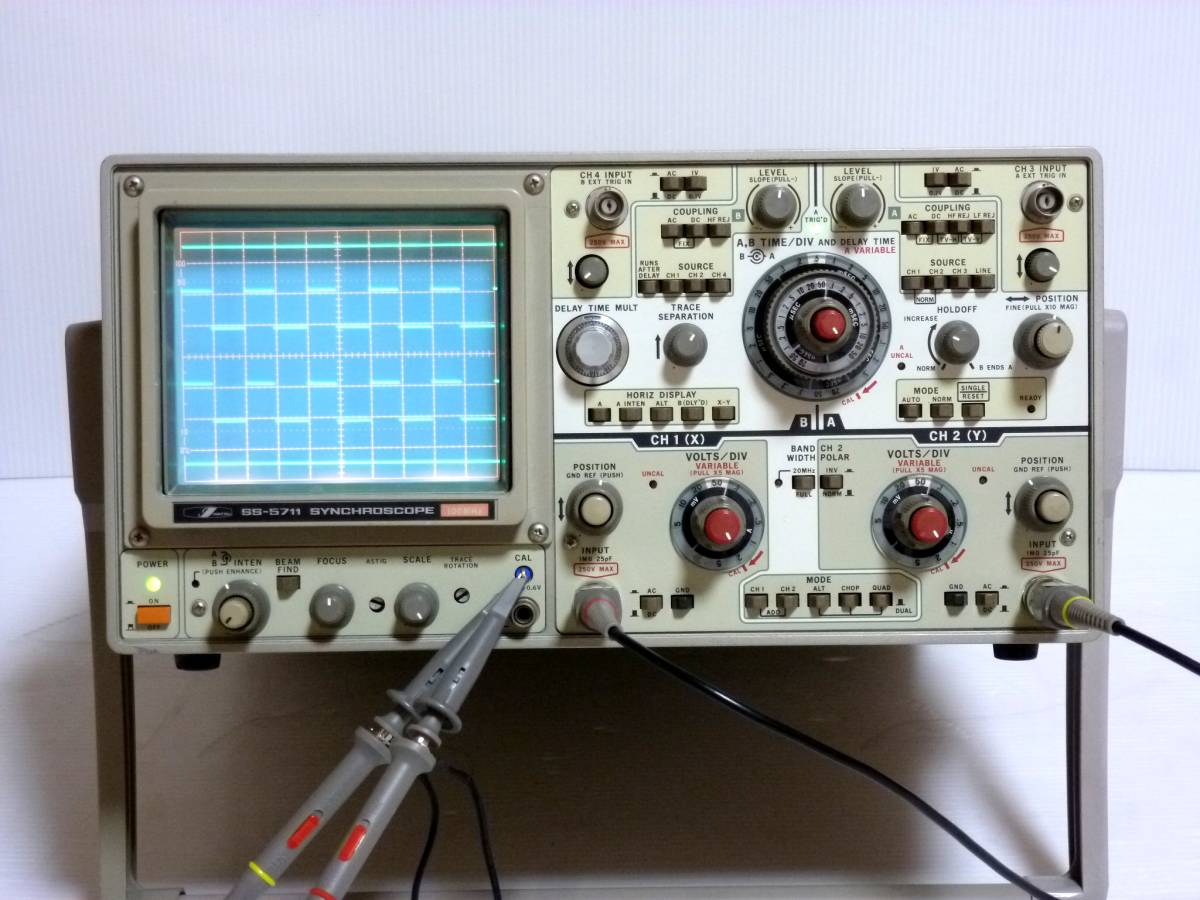  Probe 2 ps attaching 100MHz SS-5711 4CH oscilloscope IWATSU/ rock through 