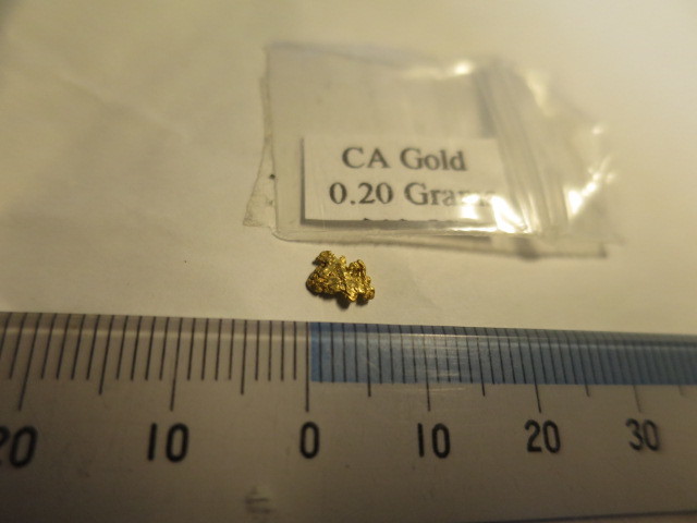 金ナゲットカリフォルニア鉱脈金塊ゴールドフィンガー ナゲット 0.20ｇの画像1