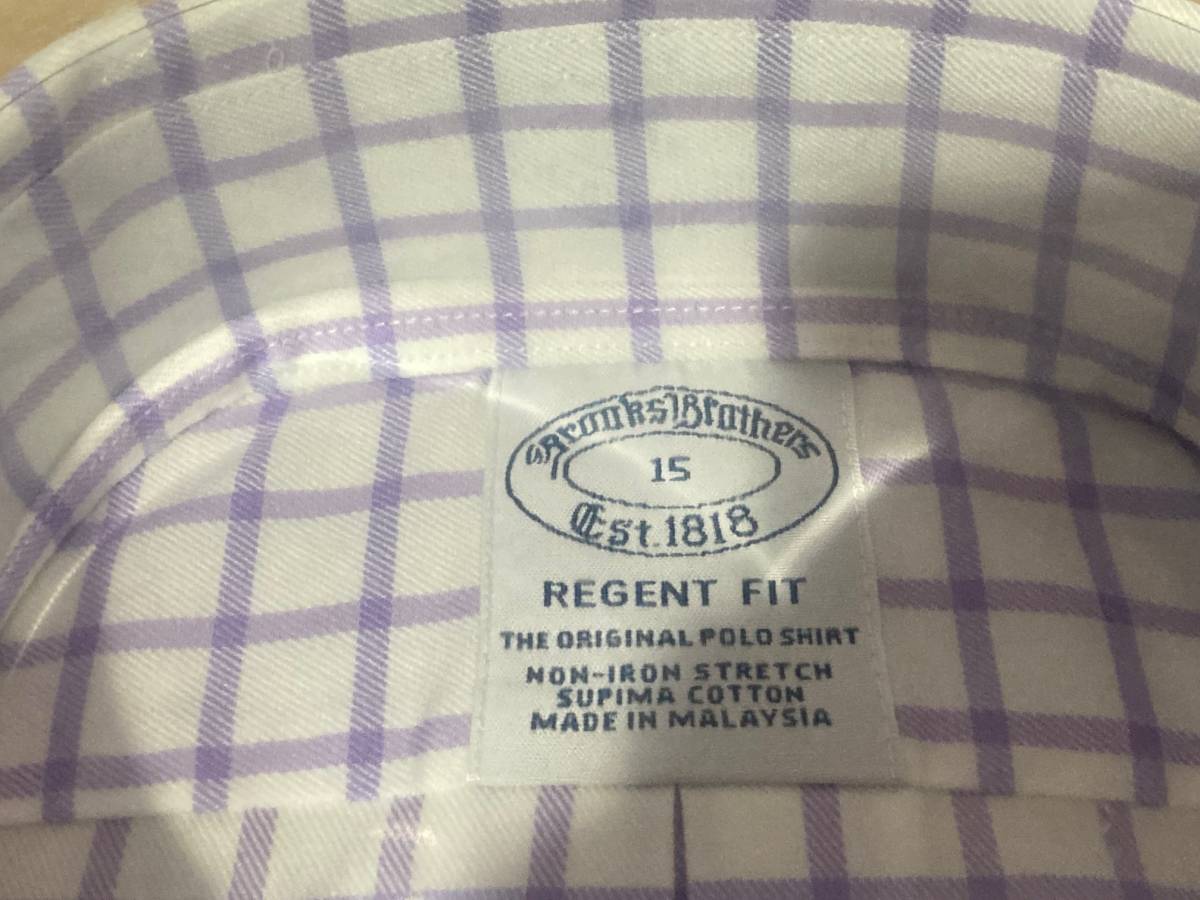 新品15　半袖　REGENT NONIRON　グリッドチェック　ツイル生地　_画像2