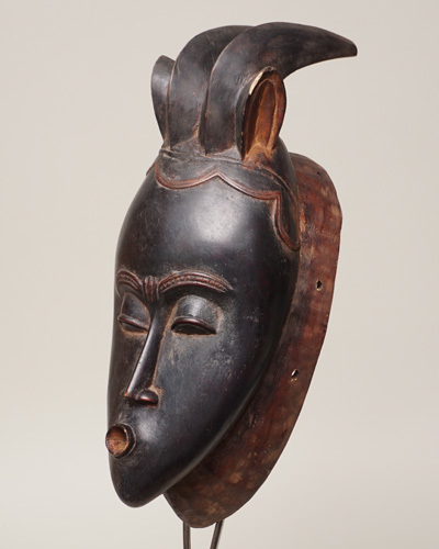 アフリカ コートジボワール ヤウレ族 マスク 仮面 No.375 木彫り