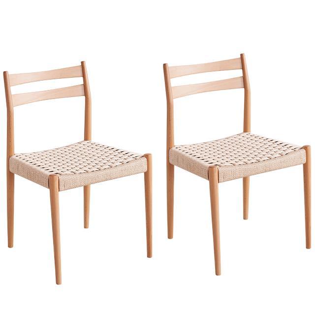 ダイニング 2脚 チェア 椅子 おしゃれ 食卓椅子 カフェ編藤椅子 リビングチェア 北欧 モダン シンプル 家庭用木造パソコンチェア_画像1