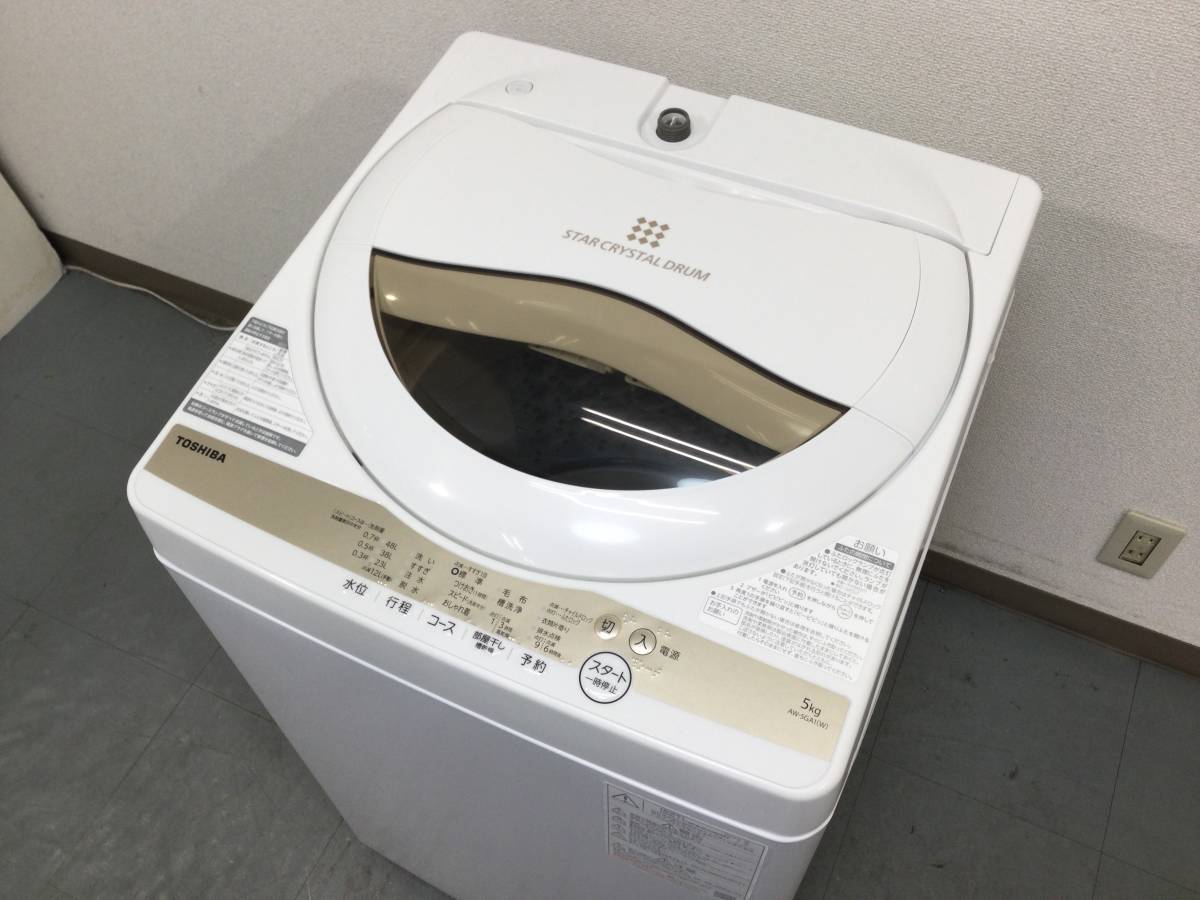 爆売り！ AW-5GA1-W 2022年製 5.0㎏洗濯機】美品 YJT6310【TOSHIBA