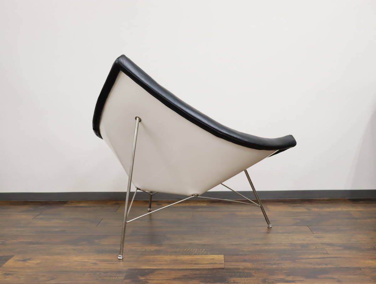 W1113ジ Herman Miller/ハーマンミラー ココナッツチェア 黒革 W1113ジ Herman Miller/ハーマンミラー ココナッツチェア 黒革
