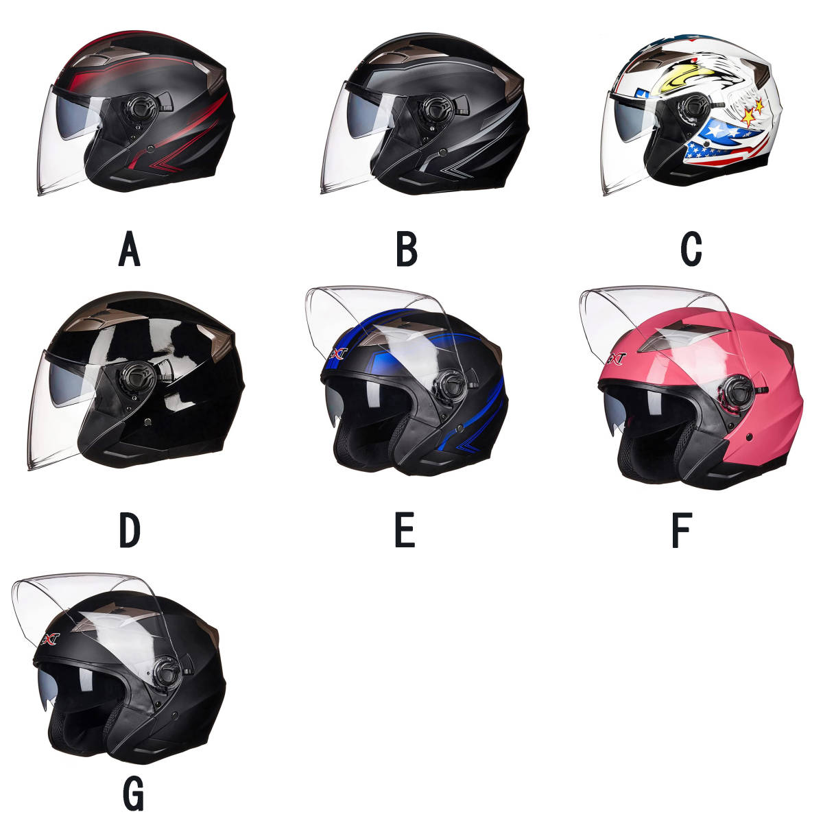 バイクヘルメット 半帽 軽量 ジェット フルフェイス 四季通用 電気バイクヘルメット Bike Helmet 7色選択可 サイズ選択可の画像8