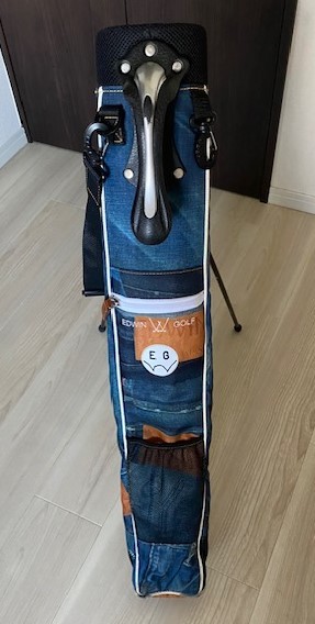 ＜送料無料＞中古　EDWIN　GOLF サブバッグ　おしゃれなデニム柄