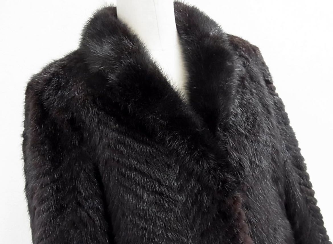 定価35万円程 高級毛皮 シェブロンカット ミンクコート 定価35万円程 高級毛皮 シェブロンカット ミンクコート