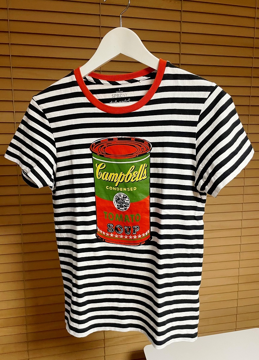 【激安1点のみ 国内正規品】UNIQLO ユニクロ SPRZ NY UT Andy Warhol アンディ・ウォーホル ボーダー 半袖 Tシャツ S ブラック×ホワイト系_画像2