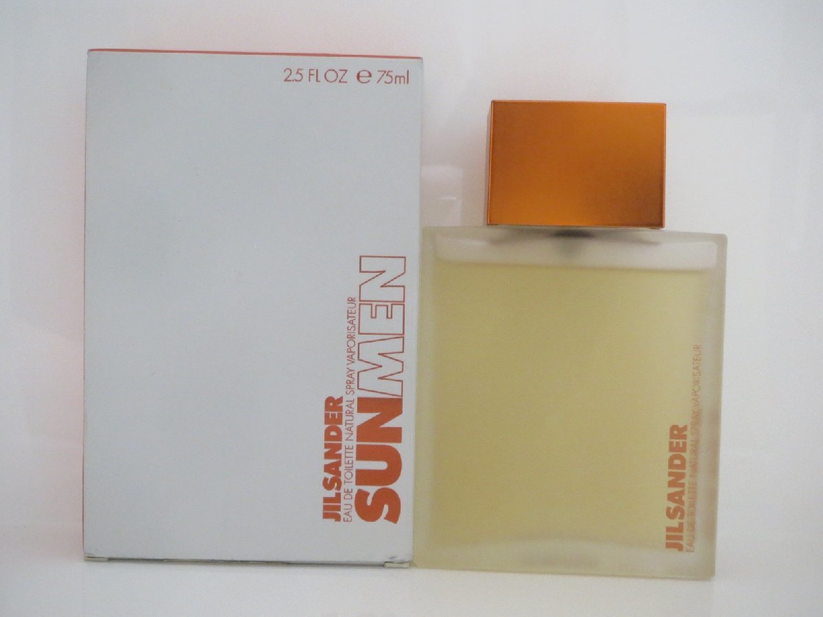 ♪JIL SANDER ジルサンダー SUNMEN サン メン オードトワレ 75ml 箱付き♪残量多め USED品_画像1