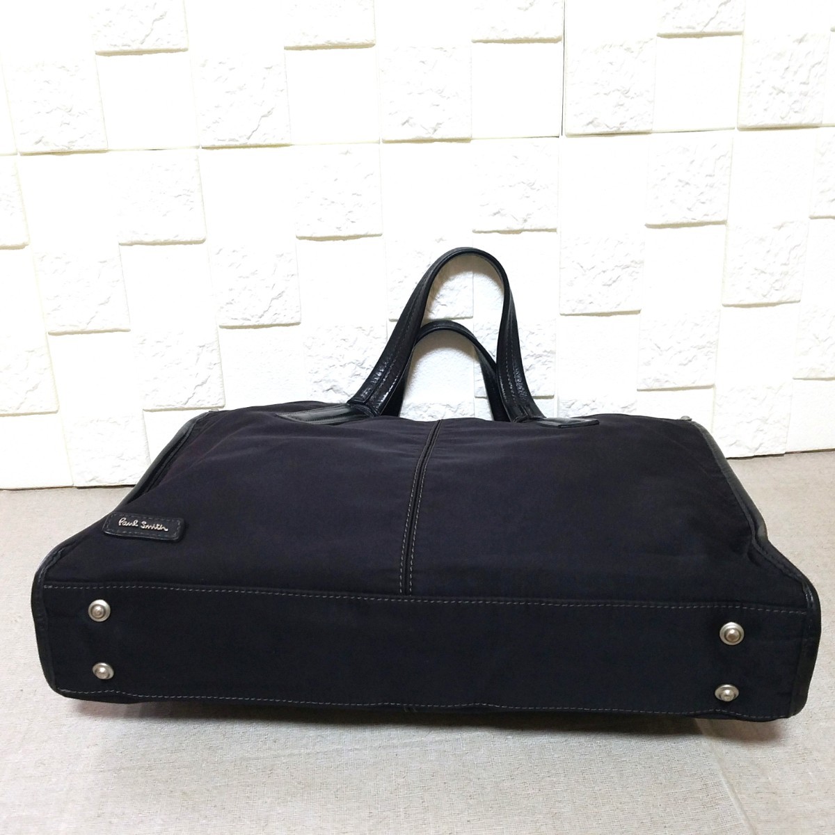 [ beautiful goods ] Paul Smith business bag tote bag nylon leather black 