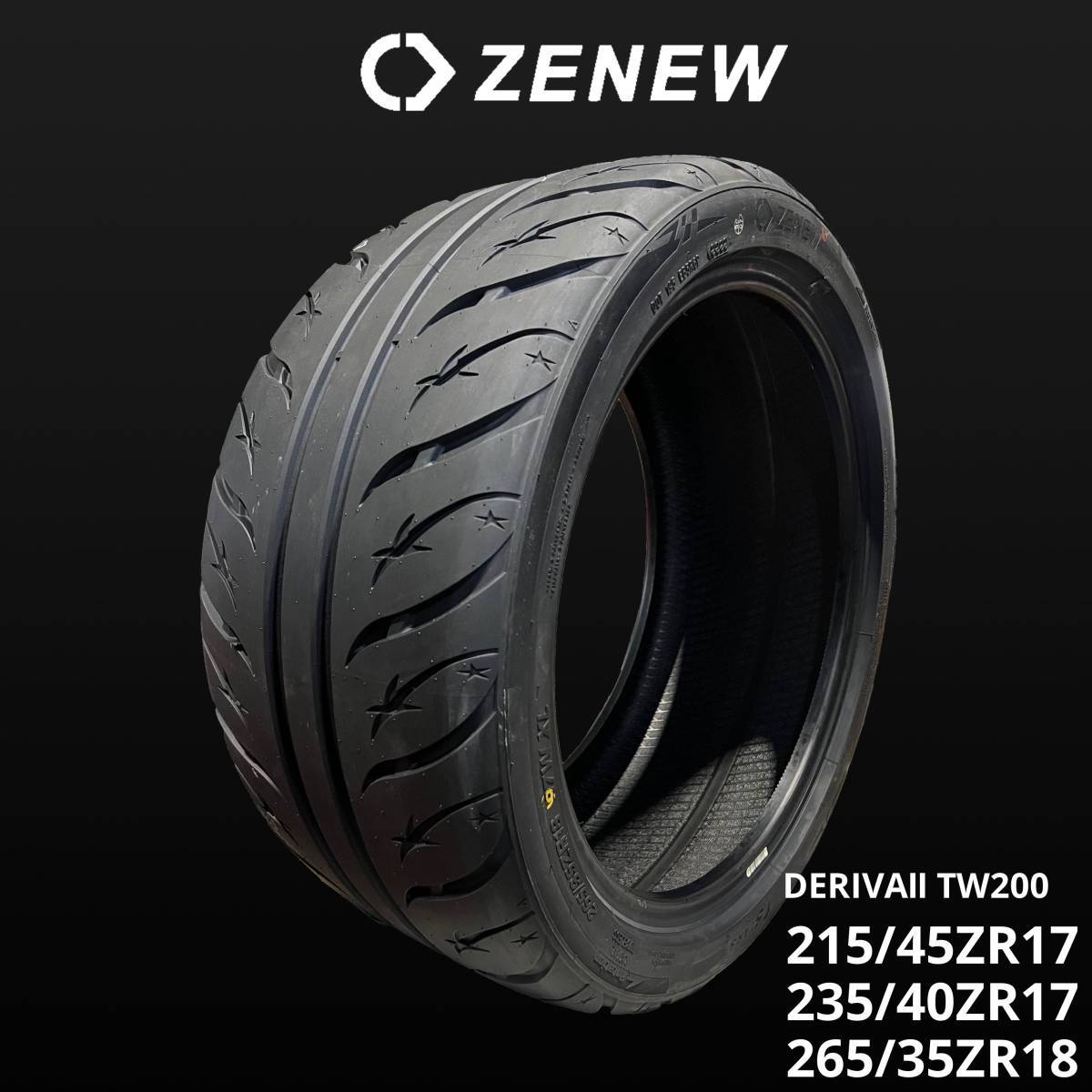 ZENEW 265/35ZR18 265/35/18 265/35R18 DERIVAⅡ TW200 タイムアタック ドリフト ゼニュー _画像1