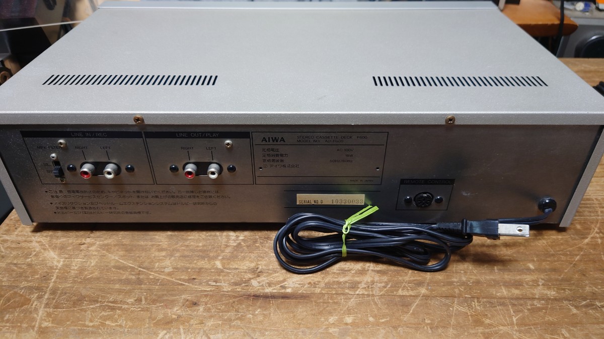 Yahoo!オークション - AIWA 3ヘッドカセットデッキ AD-F600 再生 Yahoo!オークション - AIWA 3ヘッドカセットデッキ AD-F600 再生