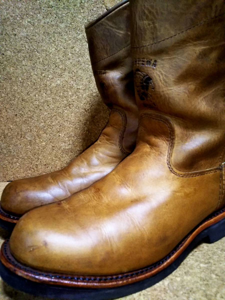 【CHIPPEWA】チペワ 20077 10インチ プルオンブーツ 8D (26cm) 10-INCH PULL ON BOOTS TAN RODEO ペコス ウェリントン