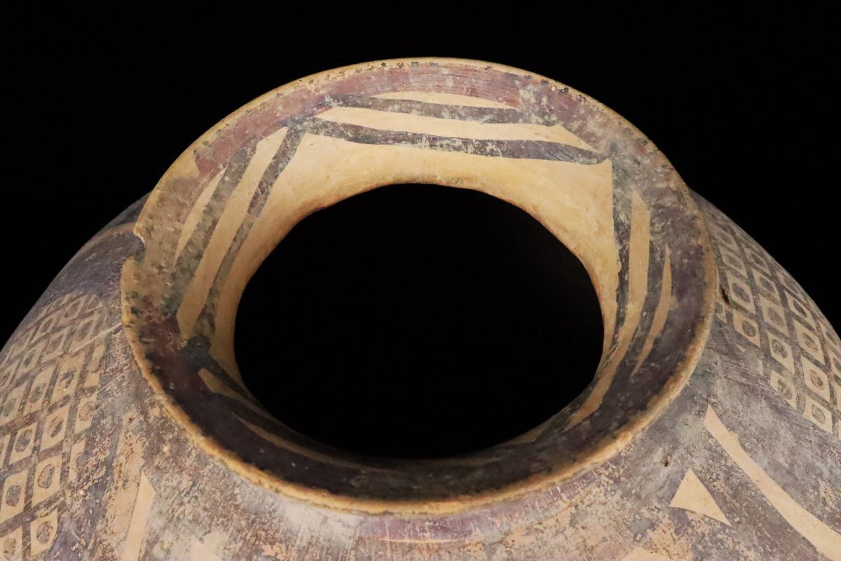 大型 アンダーソン土器 彩陶双耳壺 中国土器 馬家窯文化 中国 大型 アンダーソン土器 彩陶双耳壺 中国土器 馬家窯文化 中国