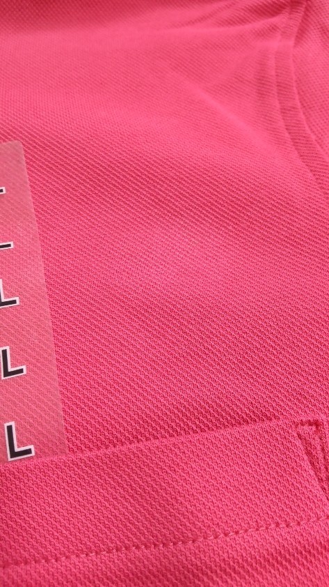 ユニクロ　半袖ポロシャツ　ドライ鹿の子　メンズLサイズ　ピンク