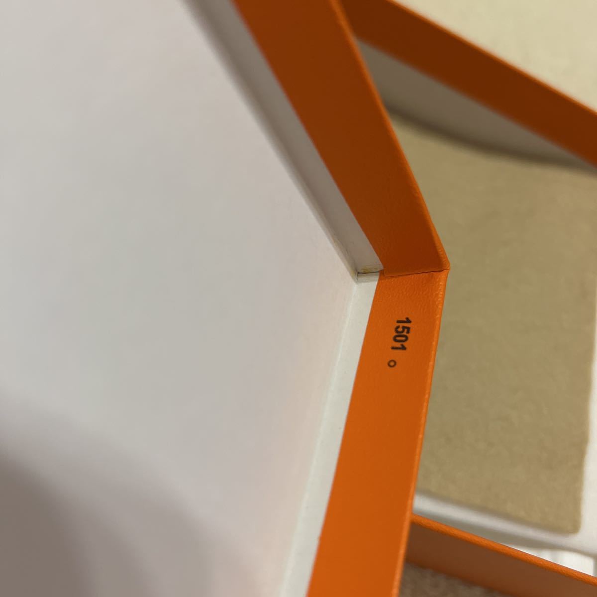 エルメス 財布　空箱　19×12.5×5 BOX 空き箱　箱　化粧箱　フェルト　リボン　HERMES ウォレット_画像4