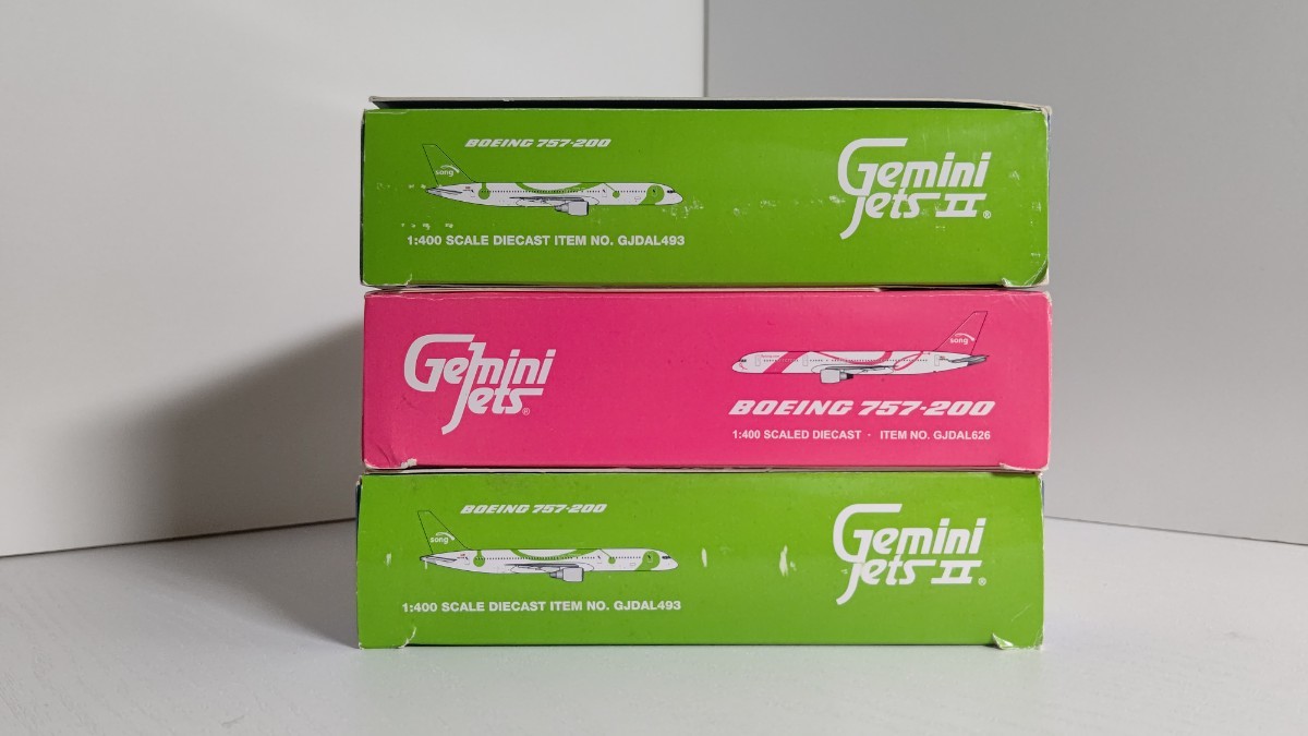 1/400 Gemini Jets song airlines LLC BOEING 757-200x3 旅客機 3機セット_画像1