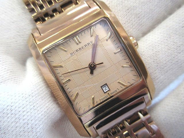 非常に高い品質 レディース腕時計 BU1578 バーバリー ☆BURBERRY デイト ゴールドカラー☆ 中古 現状渡し 現状稼働品 クォーツ バーバリー