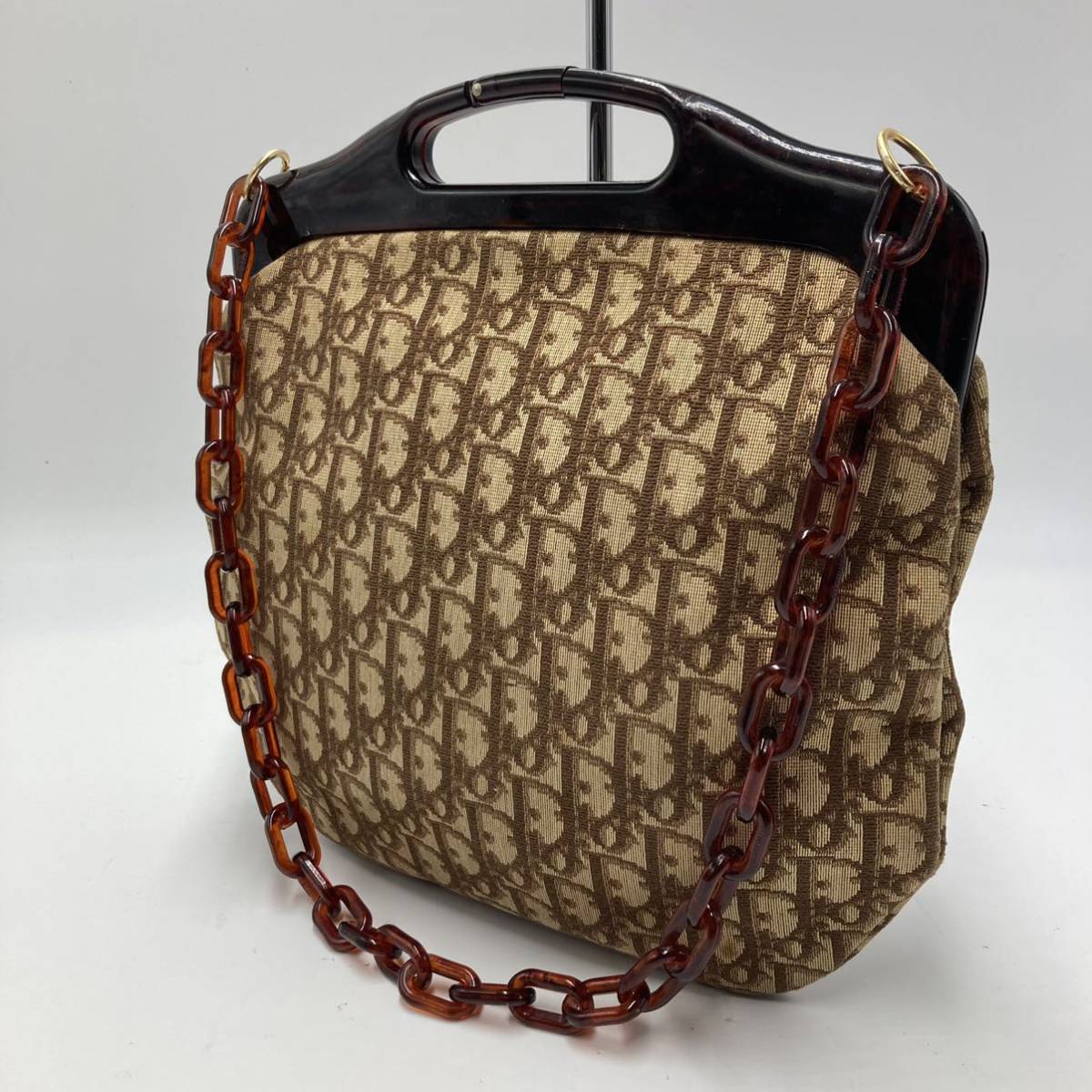 日本限定 2way ハンドバッグ 鼈甲 べっ甲 Dior Christian 1円《極美品・超希少》 トロッター トート ショルダーバッグ ディオール チェーン トロッター 日本限定 2way ハンドバッグ 鼈甲 べっ甲 Dior Christian 1円《極美品・超希少》 トロッター トート ショルダーバッグ ディオール チェーン トロッター