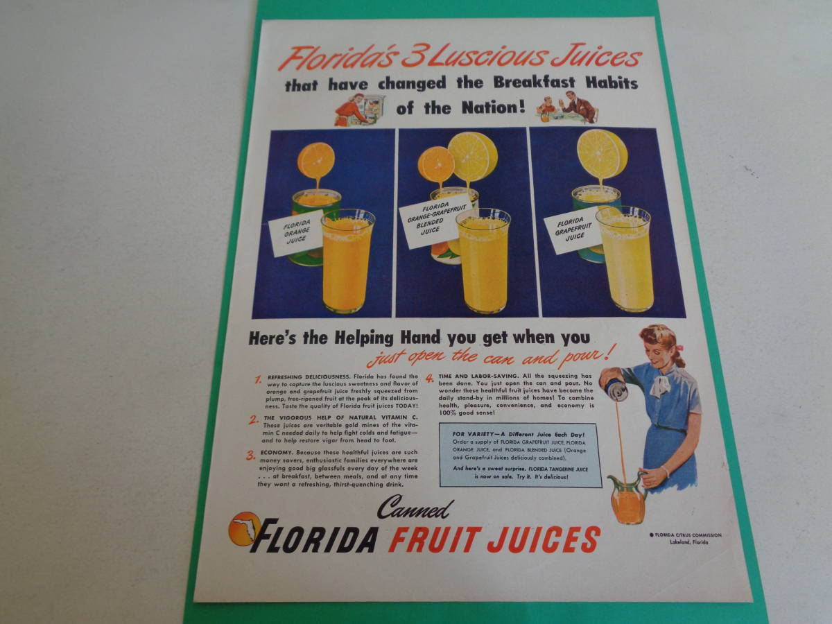 即決 広告 アドバタイジング 電球 ライト ランプ 蛍光灯 １９４０ｓ ゼネラル フロリダ フルーツ ジュース オレンジ アメリカの画像2