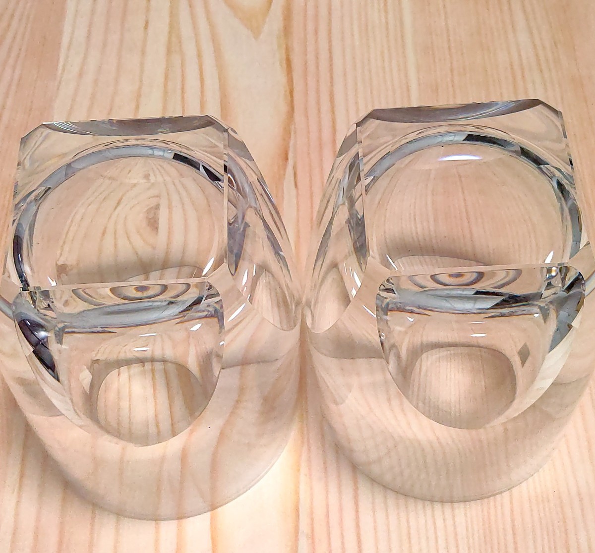 HOYA CRYSTAL ホヤ クリスタル 4面カット ガラス ロックグラス 2 HOYA CRYSTAL ホヤ クリスタル 4面カット ガラス ロックグラス 2